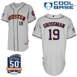 #19 Robbie Grossman Gray MLB Jersey-Houston Astros Stitched Cool Base Baseball Jersey
