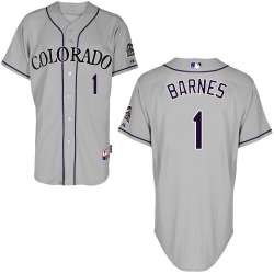 #1 Brandon Barnes Gray MLB Jersey-Colorado Rockies Stitched Cool Base Baseball Jersey
