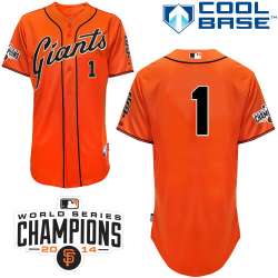 #1 Ehire Adrianza Orange MLB Jersey-San Francisco Giants Stitched Cool Base Baseball Jersey