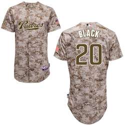 #20 Bud Black Camo MLB Jersey-San Diego Padres Stitched Player Baseball Jersey