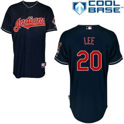 #20 CC Lee Dark Blue MLB Jersey-Cleveland Indians Stitched Cool Base Baseball Jersey
