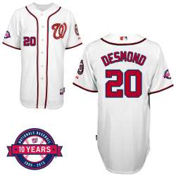 #20 Lan Desmond White MLB Jersey-Washington Nationals Stitched Cool Base Baseball Jersey