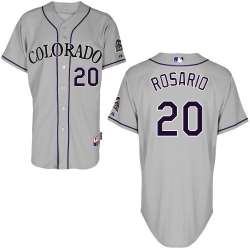 #20 Wilin Rosario Gray MLB Jersey-Colorado Rockies Stitched Cool Base Baseball Jersey