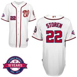 #22 Drew Storen White MLB Jersey-Washington Nationals Stitched Cool Base Baseball Jersey