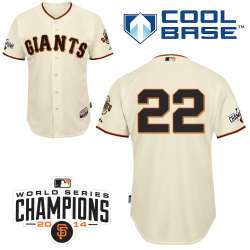 #22 Jake Peavy Cream MLB Jersey-San Francisco Giants Stitched Cool Base Baseball Jersey