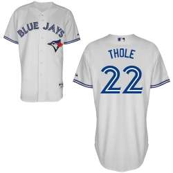 #22 Josh Thole White MLB Jersey-Toronto Blue Jays Stitched Cool Base Baseball Jersey