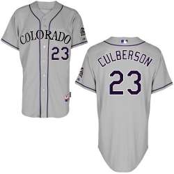 #23 Charlie Culberson Gray MLB Jersey-Colorado Rockies Stitched Cool Base Baseball Jersey