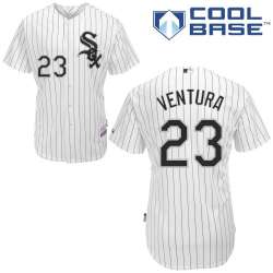 #23 Robin Ventura White Pinstripe MLB Jersey-Chicago White Sox Stitched Cool Base Baseball Jersey