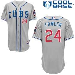 #24 Dexter Fowler 2014 Gray MLB Jersey-Chicago Cubs Stitched Cool Base Baseball Jersey
