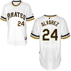 #24 Pedro Alvarez White Pullover MLB Jersey-Pittsburgh Pirates Stitched Player Baseball Jersey
