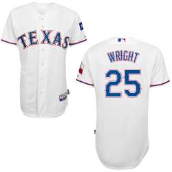 #25 Jamey Wright White MLB Jersey-Texas Rangers Stitched Cool Base Baseball Jersey