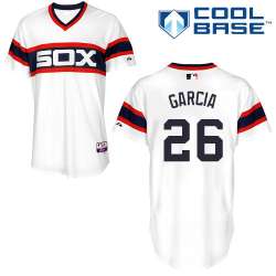 #26 Avisail Garcia White MLB Jersey-Chicago White Sox Stitched Cool Base Baseball Jersey