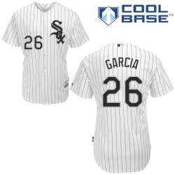 #26 Avisail Garcia White Pinstripe MLB Jersey-Chicago White Sox Stitched Cool Base Baseball Jersey