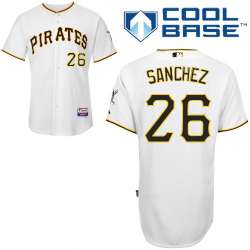#26 Tony Sanchez White MLB Jersey-Pittsburgh Pirates Stitched Cool Base Baseball Jersey