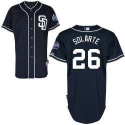 #26 Yangervis Solarte Dark Blue MLB Jersey-San Diego Padres Stitched Cool Base Baseball Jersey