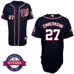 #27 Jordan Zimmermann Dark Blue MLB Jersey-Washington Nationals Stitched Cool Base Baseball Jersey