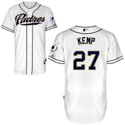 #27 Matt Kemp White MLB Jersey-San Diego Padres Stitched Cool Base Baseball Jersey