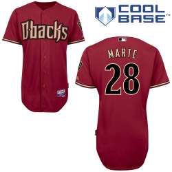 #28 Andy Marte Red MLB Jersey-Arizona Diamondbacks Stitched Cool Base Baseball Jersey