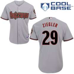 #29 Brad Ziegler Gray MLB Jersey-Arizona Diamondbacks Stitched Cool Base Baseball Jersey