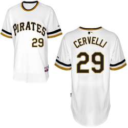 #29 Francisco Cervelli White Pullover MLB Jersey-Pittsburgh Pirates Stitched Player Baseball Jersey