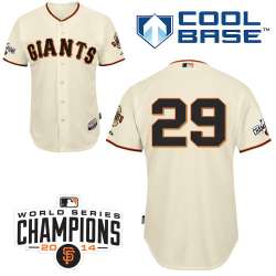 #29 Hector Sanchez Cream MLB Jersey-San Francisco Giants Stitched Cool Base Baseball Jersey