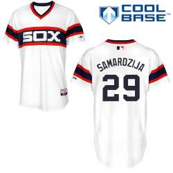#29 Jeff Samardzija White MLB Jersey-Chicago White Sox Stitched Cool Base Baseball Jersey