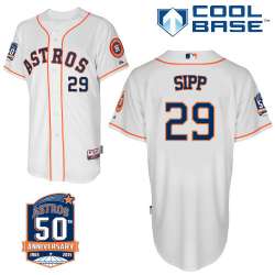 #29 Tony Sipp White MLB Jersey-Houston Astros Stitched Cool Base Baseball Jersey