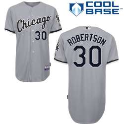 #30 David Robertson Gray MLB Jersey-Chicago White Sox Stitched Cool Base Baseball Jersey