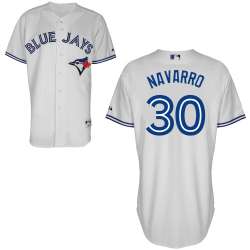 #30 Dioner Navarro White MLB Jersey-Toronto Blue Jays Stitched Cool Base Baseball Jersey