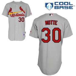 #30 Jason Motte Gray MLB Jersey-St. Louis Cardinals Stitched Cool Base Baseball Jersey