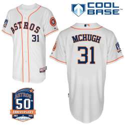 #31 Collin Mchugh White MLB Jersey-Houston Astros Stitched Cool Base Baseball Jersey