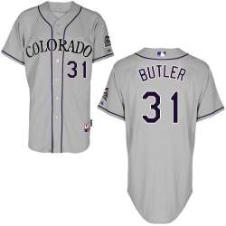 #31 Eddie Butler Gray MLB Jersey-Colorado Rockies Stitched Cool Base Baseball Jersey