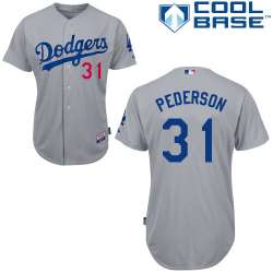 #31 Joc Pederson Gray MLB Jersey-Los Angeles Dodgers Stitched Cool Base Baseball Jersey