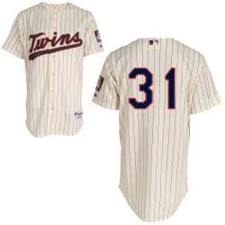 #31 Oswaldo Arcia Cream Pinstripe MLB Jersey-Minnesota Twins Stitched Player Baseball Jersey