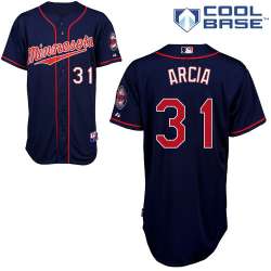 #31 Oswaldo Arcia Dark Blue MLB Jersey-Minnesota Twins Stitched Cool Base Baseball Jersey
