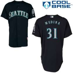 #31 Yoervis Medina Dark Blue MLB Jersey-Seattle Mariners Stitched Cool Base Baseball Jersey