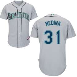 #31 Yoervis Medina Gray MLB Jersey-Seattle Mariners Stitched Cool Base Baseball Jersey