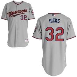 #32 Aaron Hicks Gray MLB Jersey-Minnesota Twins Stitched Player Baseball Jersey