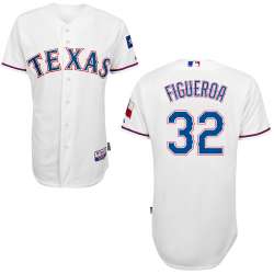 #32 Pedro Figueroa White MLB Jersey-Texas Rangers Stitched Cool Base Baseball Jersey