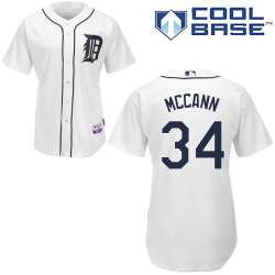 #34 James Mccann White MLB Jersey-Detroit Tigers Stitched Cool Base Baseball Jersey