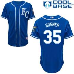 #35 Eric Hosmer Blue MLB Jersey-Kansas City Royals Stitched Cool Base Baseball Jersey