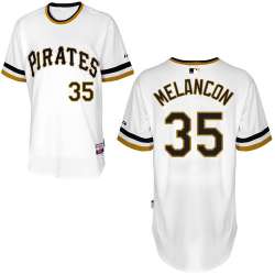 #35 Mark Melancon White Pullover MLB Jersey-Pittsburgh Pirates Stitched Player Baseball Jersey