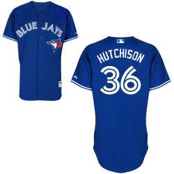 #36 Drew Hutchison Blue MLB Jersey-Toronto Blue Jays Stitched Cool Base Baseball Jersey