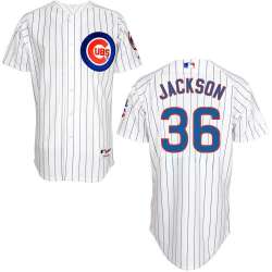 #36 Edwin Jackson White Pinstripe MLB Jersey-Chicago Cubs Stitched Player Baseball Jersey