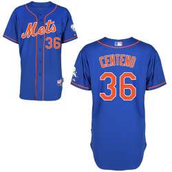 #36 Juan Centeno Blue MLB Jersey-New York Mets Stitched Cool Base Baseball Jersey