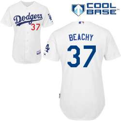 #37 Brandon Beachy White MLB Jersey-Los Angeles Dodgers Stitched Cool Base Baseball Jersey