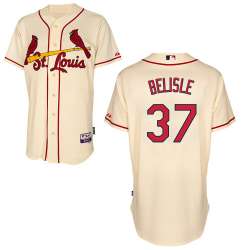 #37 Matt Belisle Cream MLB Jersey-St. Louis Cardinals Stitched Cool Base Baseball Jersey