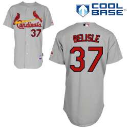 #37 Matt Belisle Gray MLB Jersey-St. Louis Cardinals Stitched Cool Base Baseball Jersey