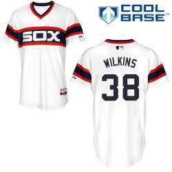 #38 Andy Wilkins White MLB Jersey-Chicago White Sox Stitched Cool Base Baseball Jersey