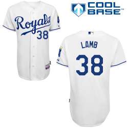 #38 John Lamb White MLB Jersey-Kansas City Royals Stitched Cool Base Baseball Jersey